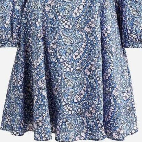J.Crew Sweetheart Long-Sleeve Mini A-Line Dress in Liberty® Bourton Bloom Fabric - Picture 8 of 11